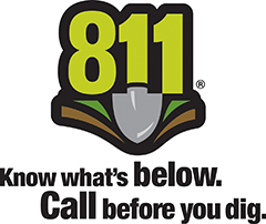 811 Know what&rsquo;s below. | Call before you dig.